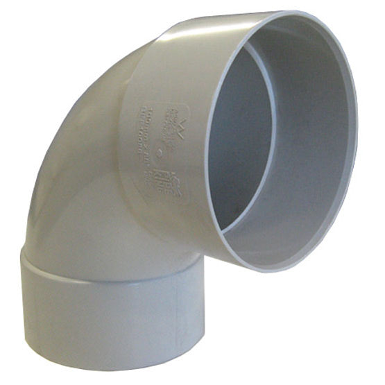 DWV PVC Bend In Pipe x Socket 100mm 88Deg