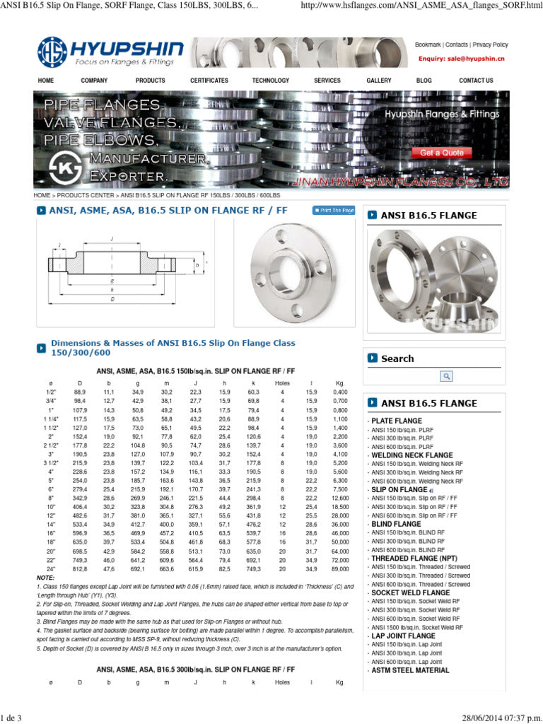 200MM 316 CLASS 150 SORF FLANGE B16.5