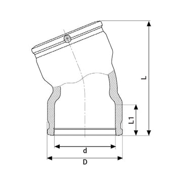 Plasson 22.5° ELBOW EF 110