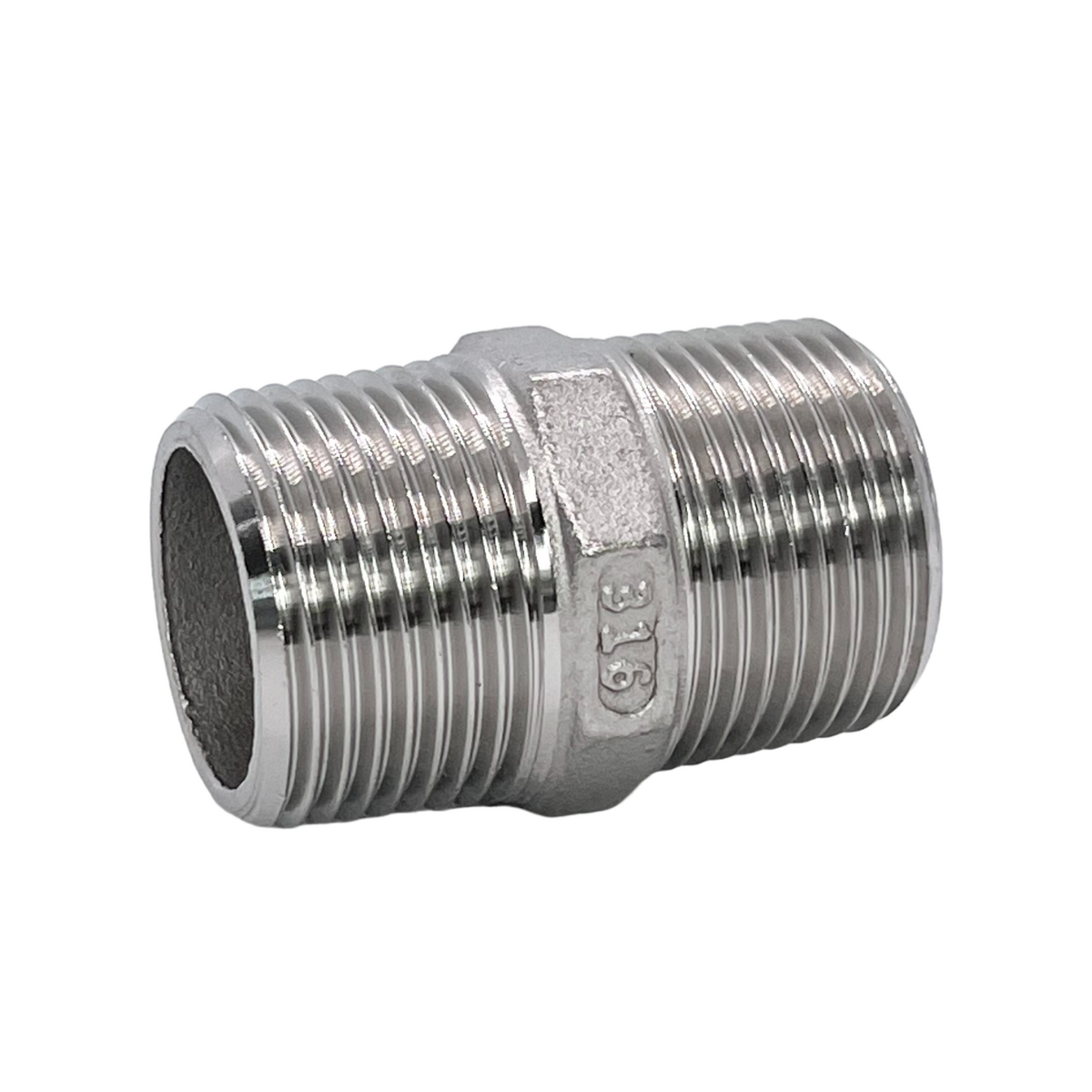 06 STAINLESS STEEL HEX NIPPLE BSP/NPT