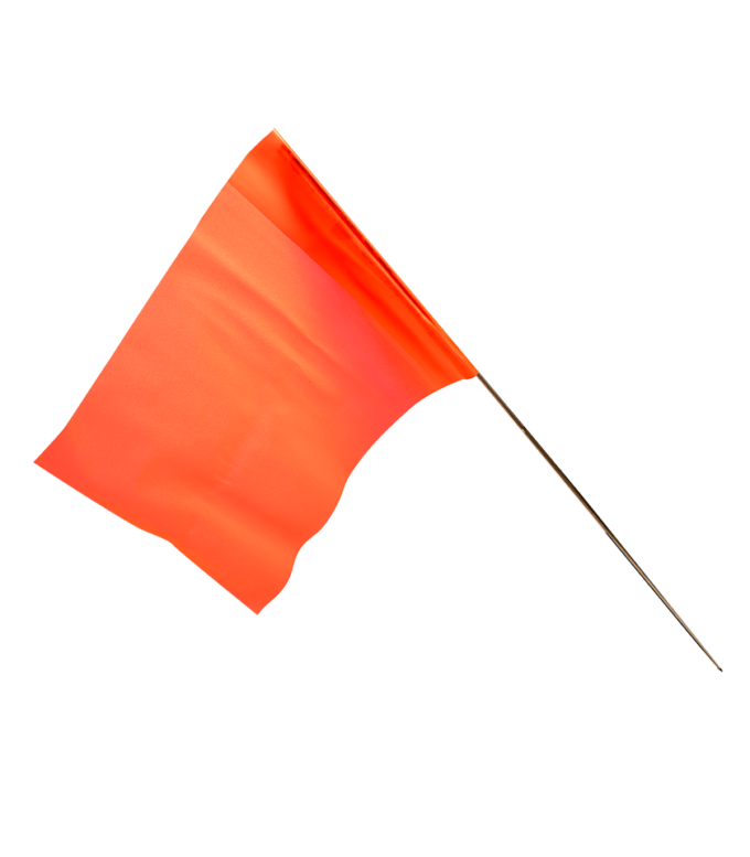 Plain Marker Flags Bdl  100 Orange Glo