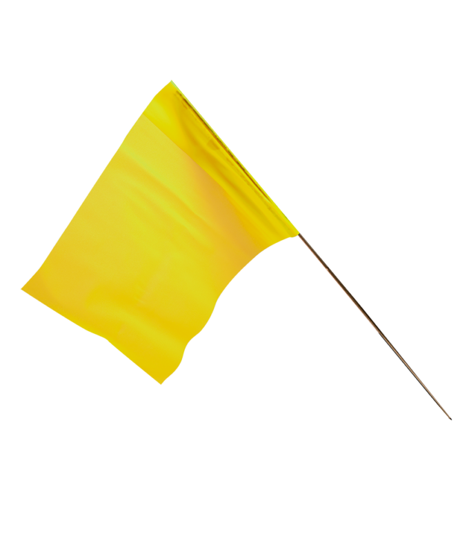 Plain Marker Flags Bdl  100 Yellow Glo