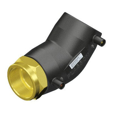 Plasson 45° ELBOW FEMALE TRANSITION EF BRASS 40-1.1/2"