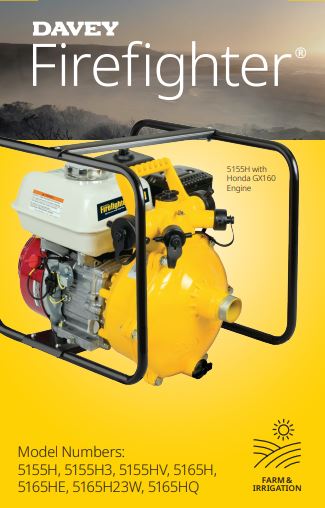 Firefighter - Single impeller equipped with GX160 Honda recoil start engine