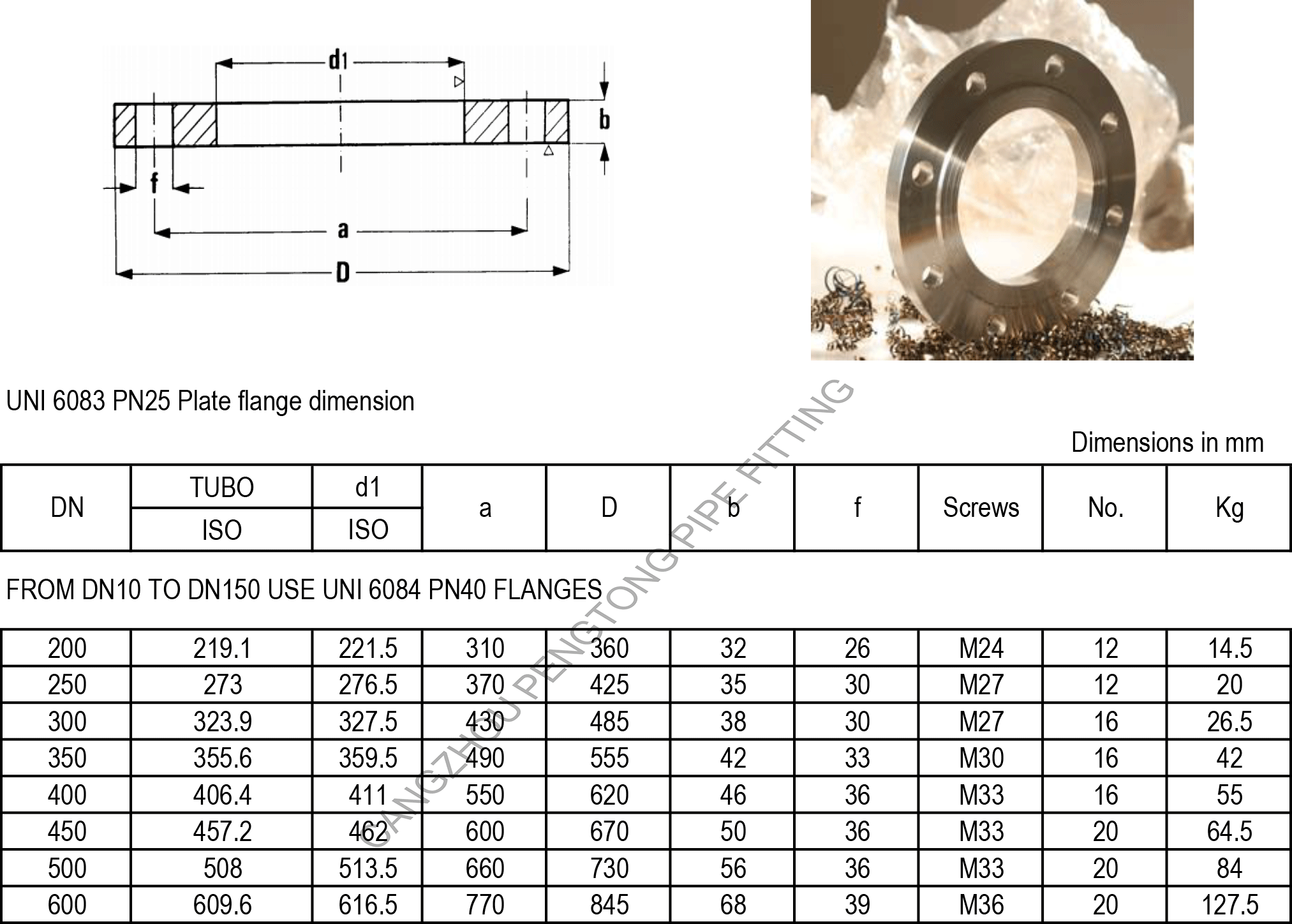 DN1400 AS4331.1 PN25 WN RF FLANGE