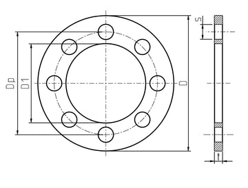 Plasson HALF METAL FLANGE 125/160-150 (6")