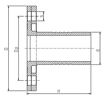 Plasson FLANGE ADAPTOR METRIC PP C/W METAL BACKING FLANGE 110-4"