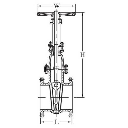 VALVE GATE FLANGED C300 STEEL 150MM