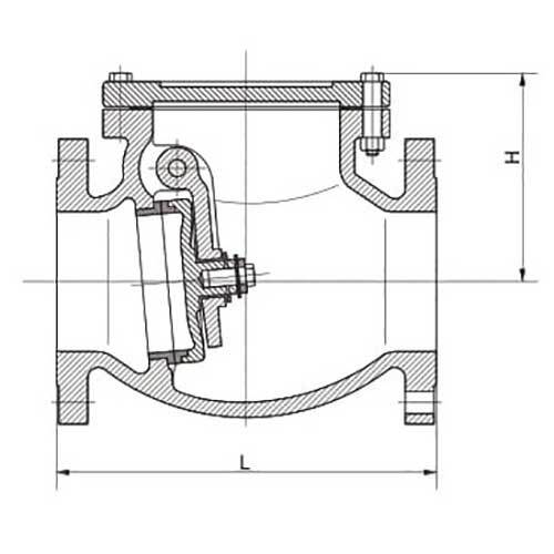 200MM PN10 FLANGED BALL CHECK VALVE  E