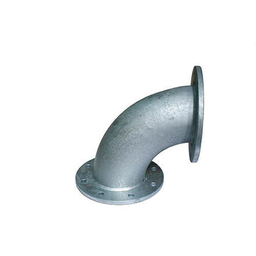 100mm GALV FIXED FLANGE 90deg ELBOW - GP