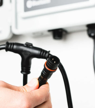 Garden Light Cable 3-Way Tee 2 Pin - White