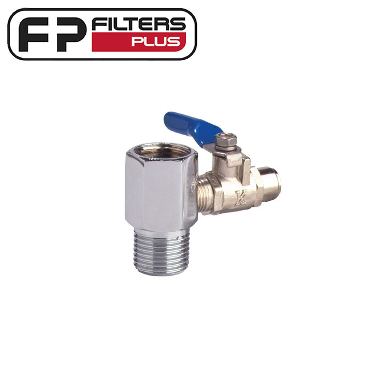 Adaptor Ball Valve Chrome 1/2 M&F x 1/4 Tube