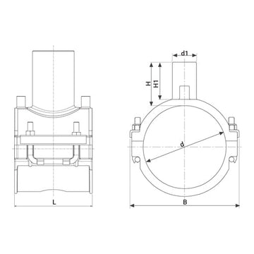 Plasson BRANCH SADDLE EF 200-90