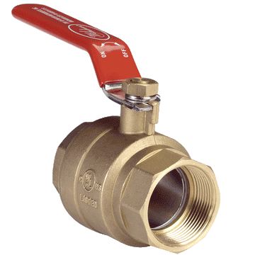 08 BRASS BALL VALVE C/W SS LEVER