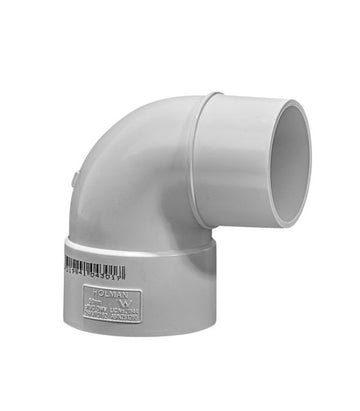 DWV PVC Bend In Pipe x Socket 100mm 43Deg