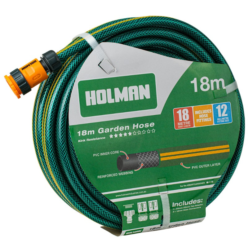 Garden Hose 12mm x 18m Fitted