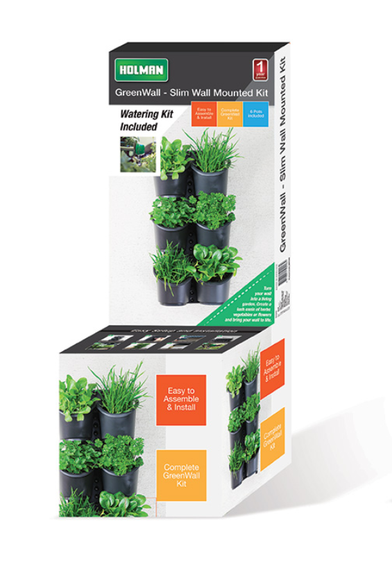 GreenWall - Slim Wall Mounted Kit ( 6 pots )