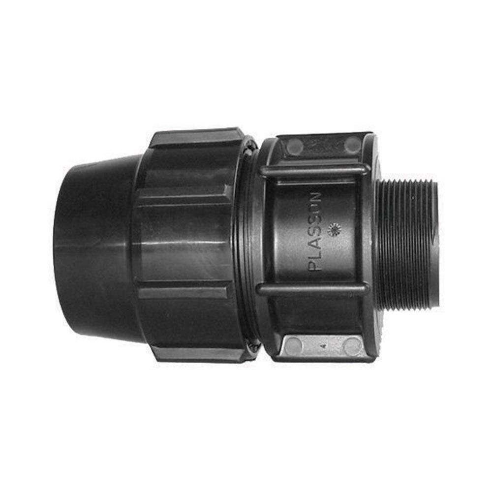 Poly Compression Male Adaptor 63mm x 2-1/2"