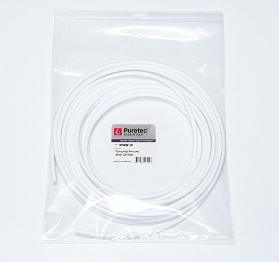 1/4 High Pressure Tubing, White 10m pack