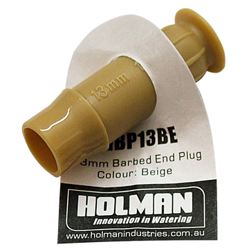 13mm Barbed End Plug Beige