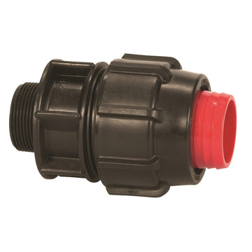 POLY RURAL MALE ADAPTOR 1½" X 1"