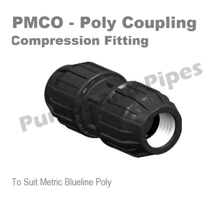 Poly Compression Coupling 63mm