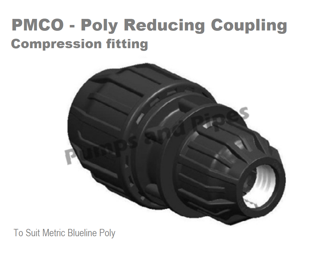 Poly Compression Coupling 20mm