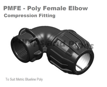 Poly Compression Female Elbow 20mm x 3/4"