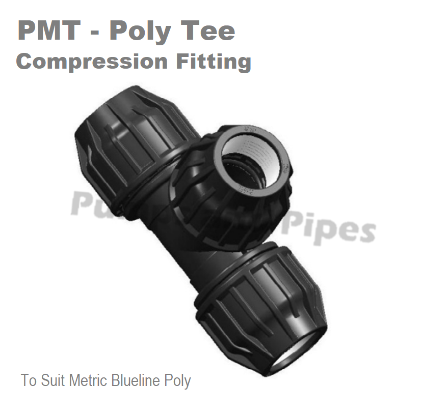 Poly Compression Tee 40mm