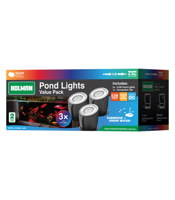 Pond Light Kit 0.5w RGB 3pkt w/  3 T - Cable