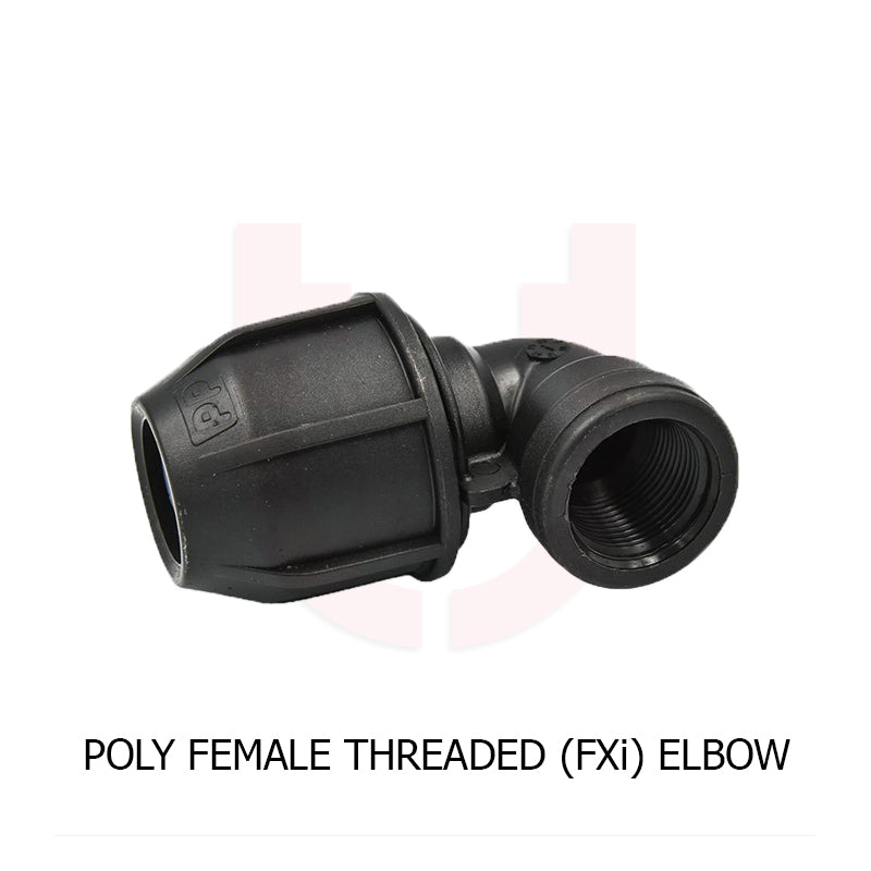 Poly Compression Female Elbow 32mm x 1"