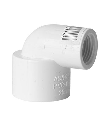 PVC Pressure Faucet Elbow 90deg 25mm x 1/2"