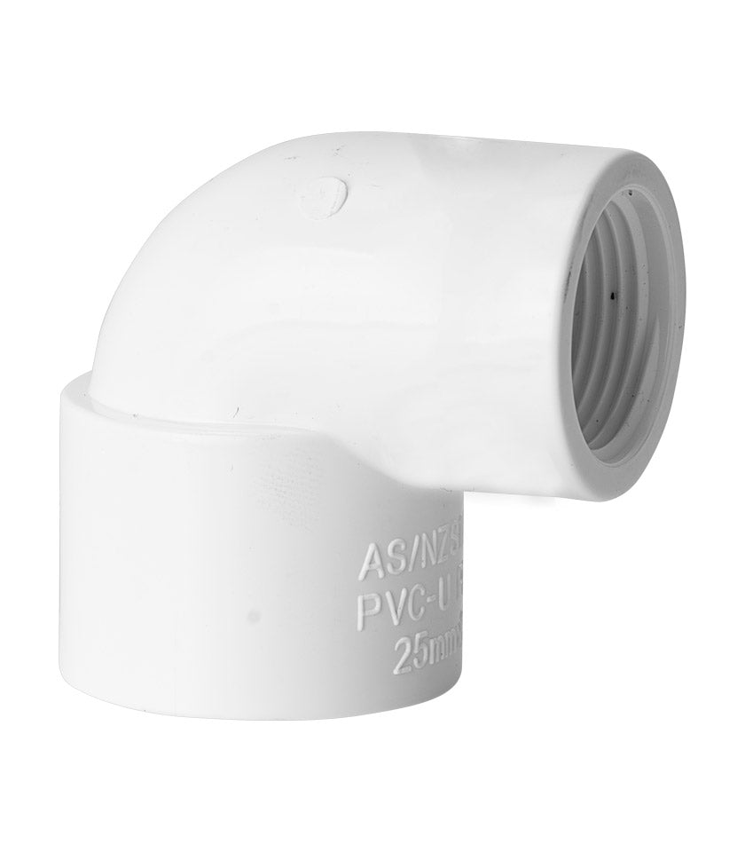 PVC Pressure Faucet Elbow 90deg 25mm x 3/4"