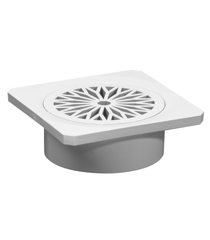 SRB Storm PVC Grate In Pipe 90mm White