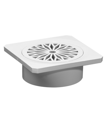 SRB Storm PVC Grate In Pipe 90mm White