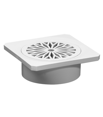 SRB Storm PVC Grate In Pipe 90mm White