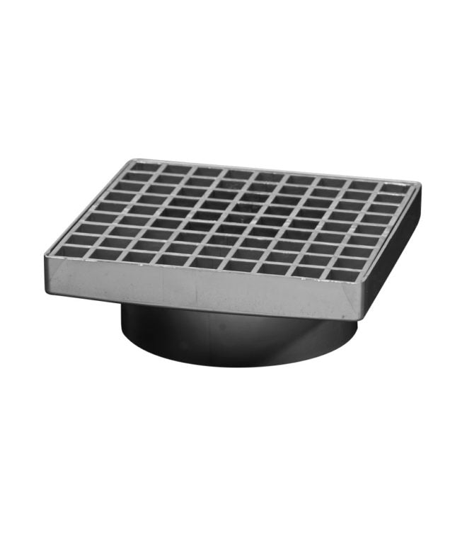 SRB Storm PVC Grate D Square 150x150mm Grey