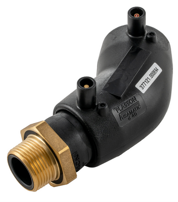 Plasson 45° ELBOW MALE TRANSITION EF BRASS 50-1"