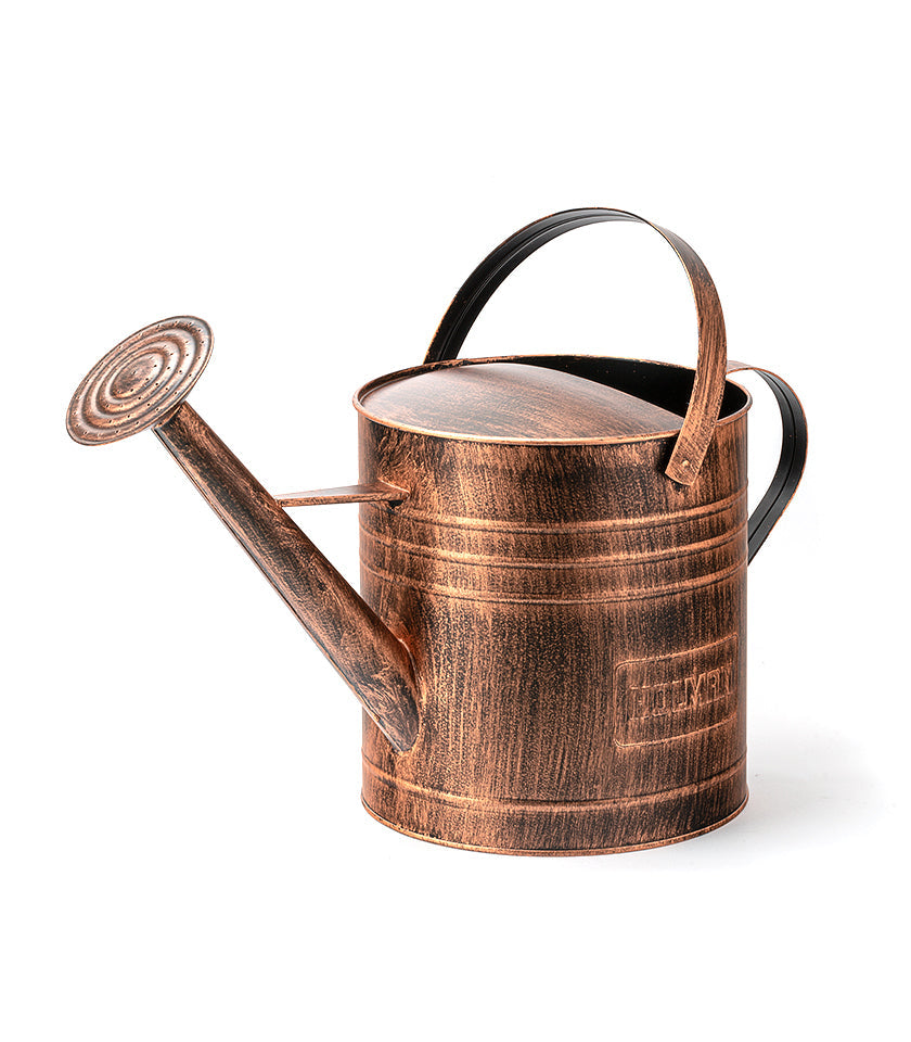 Watering Can with Rose, 9L, Copper