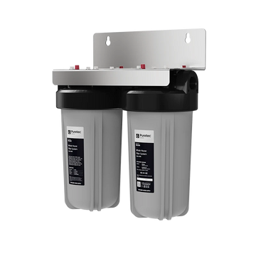 Twin 10" Large Dia Housing 40mm conn + filters for Rainwater