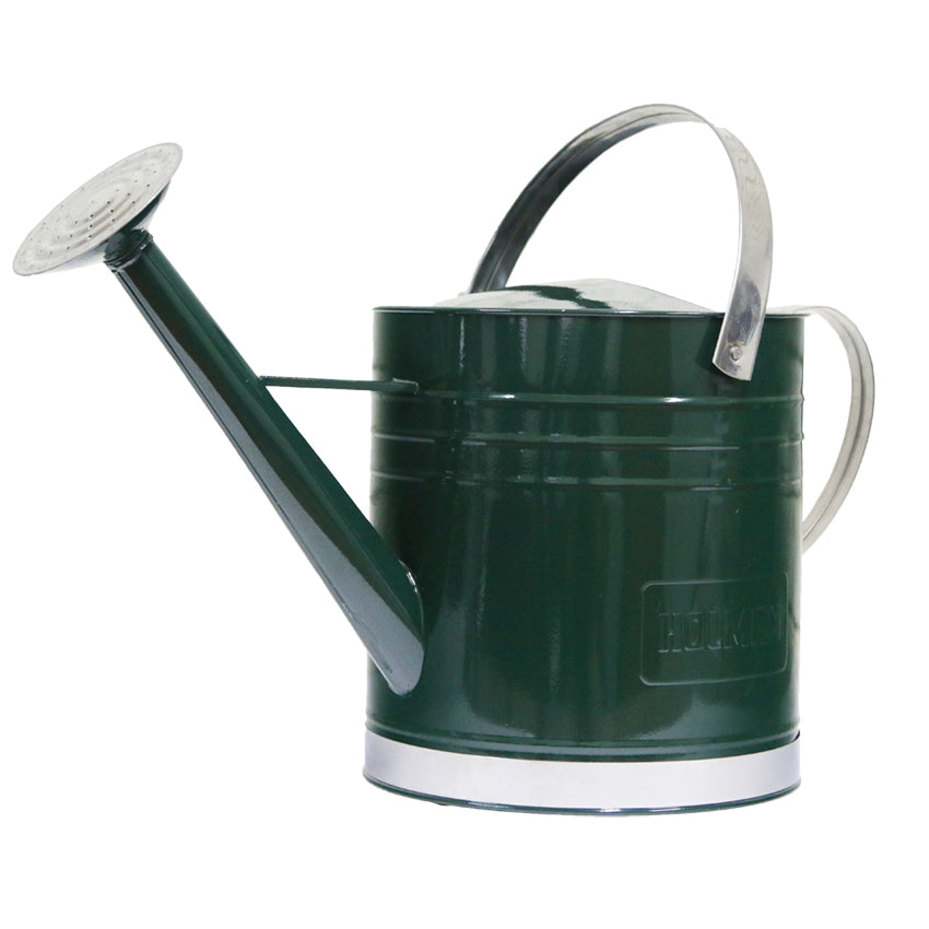 Watering Can with Rose, 9L, Green