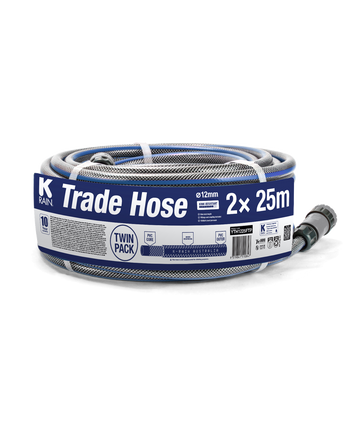 K-Rain Trade Hose 12mm x 25m Fitted Twin Pack