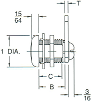 150mm TYPE 'F' BRASS DIE-CAST CAMLOCK