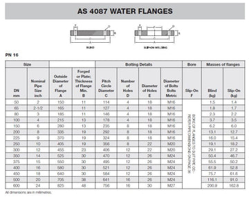 DN80 AS4087 PN16 BLD FF FLANGE