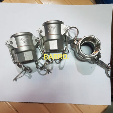 80mm TYPE 'D' SS316 CAMLOCK