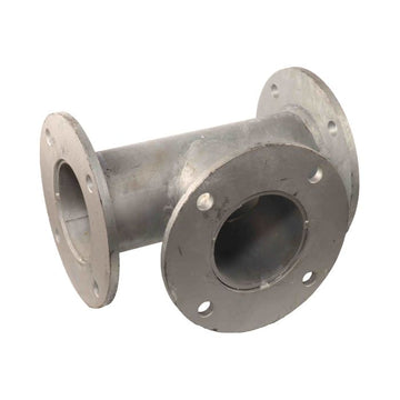 100mm GALV FLANGED STRAIGHT TEE