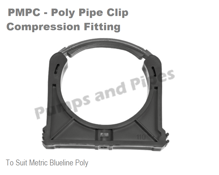 Poly Compression Pipe Clip 16mm