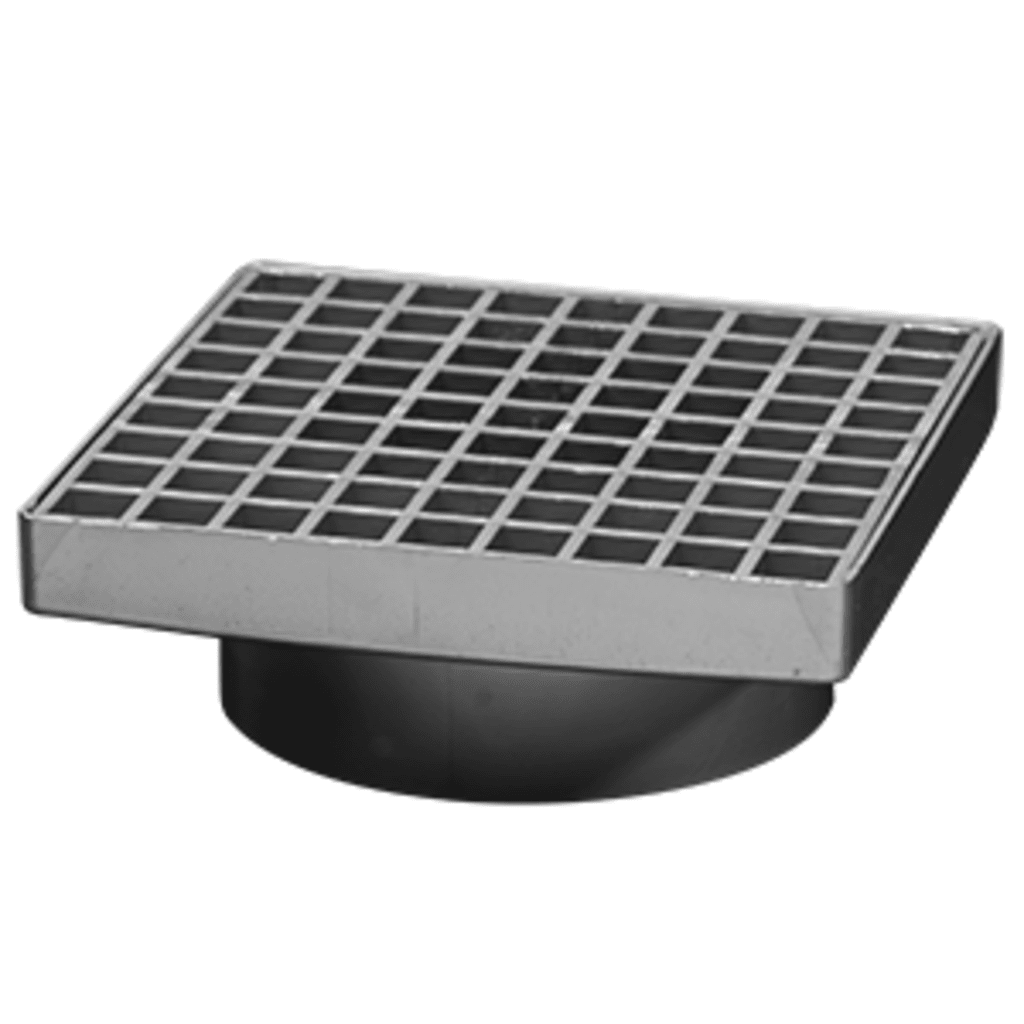 SRB Storm PVC Grate D Square 150x150mm Grey