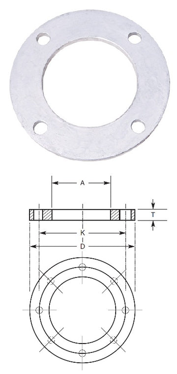 DN315 SS316 BACKING RING FLANGE T/D AS2129